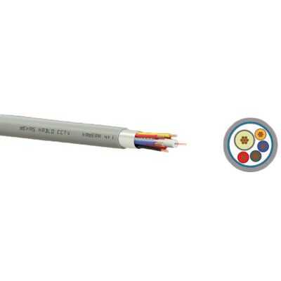 კაბელი გარე მონტაჟის CCTV 1+2 (Mini Coax + 2 x 0,50) PE (100m) (40975)