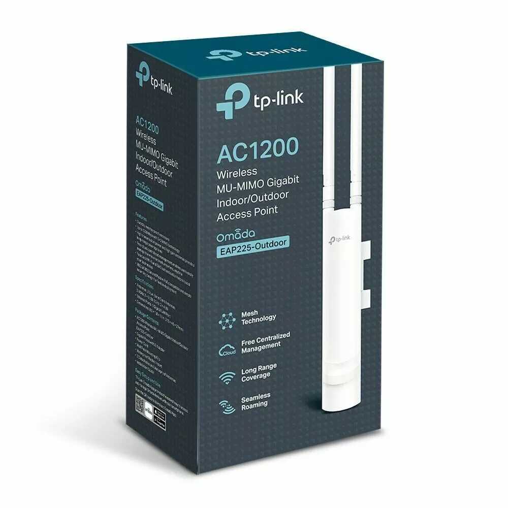 როუტერი EAP225-Outdoor, AC1200,WiFi5, Wireless MU-MIMO Gigabit Indoor/Outdoor Access Point,IP65